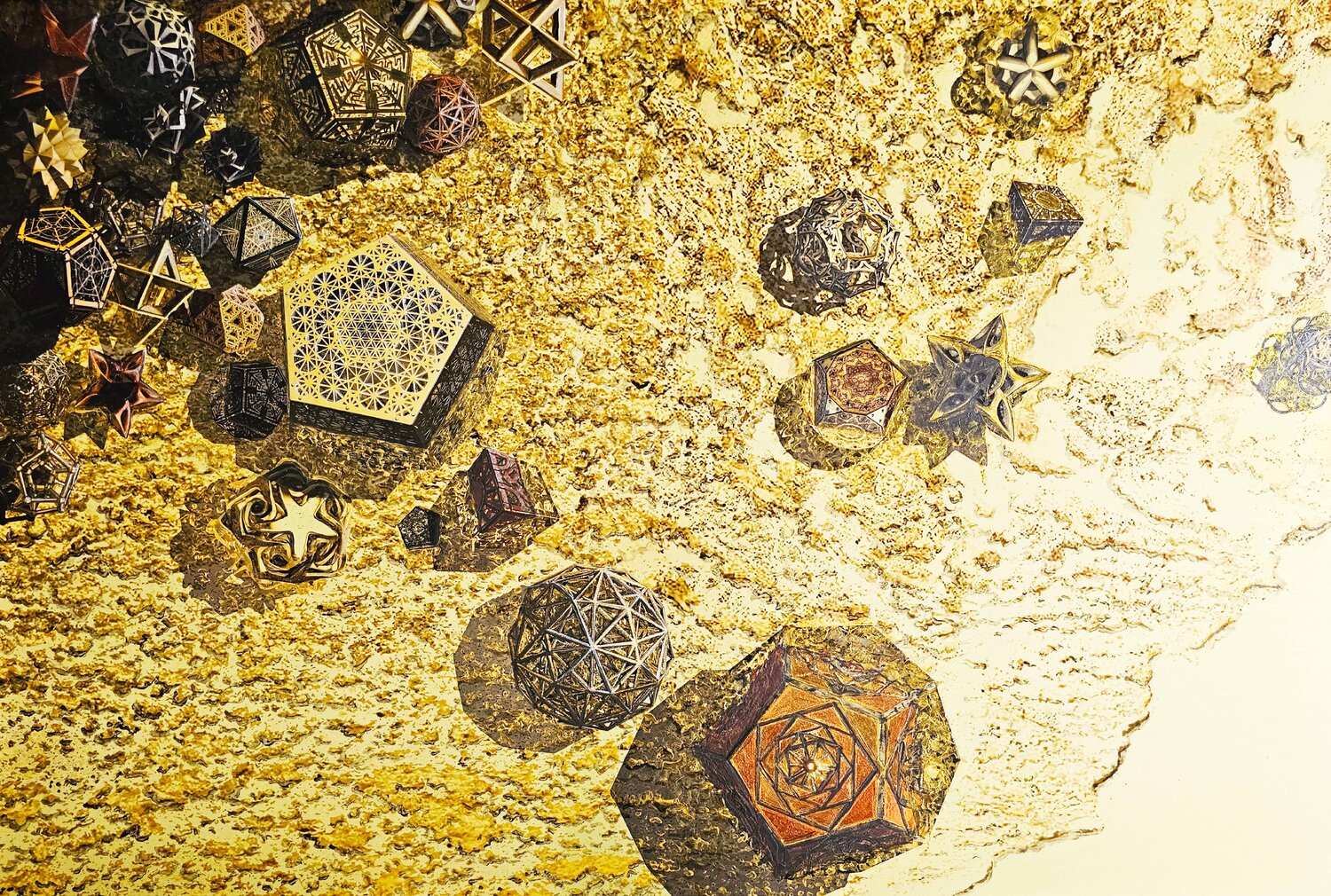Golden adrift Stefania Pinsone Original painting for sale