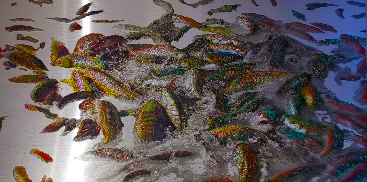 Food (Fishes) Stefania Pinsone Original painting for sale