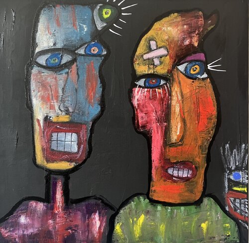 Qui parle à qui ? by Eric Doisy, Painting for Sale on Select