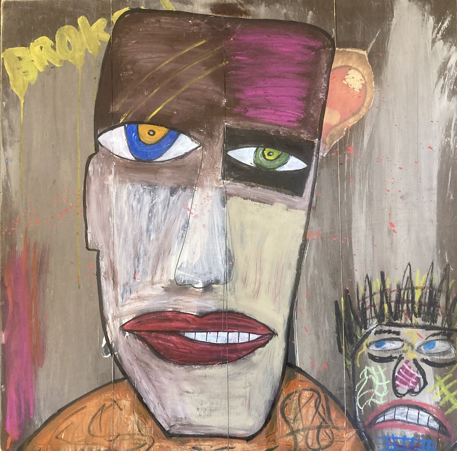 Présence divisée Eric Doisy Original painting for sale