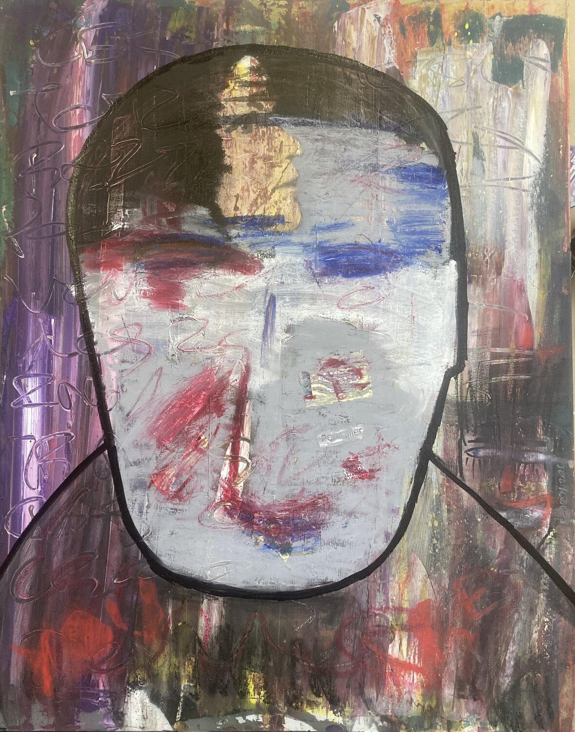 Portrait muet Eric Doisy Original painting for sale