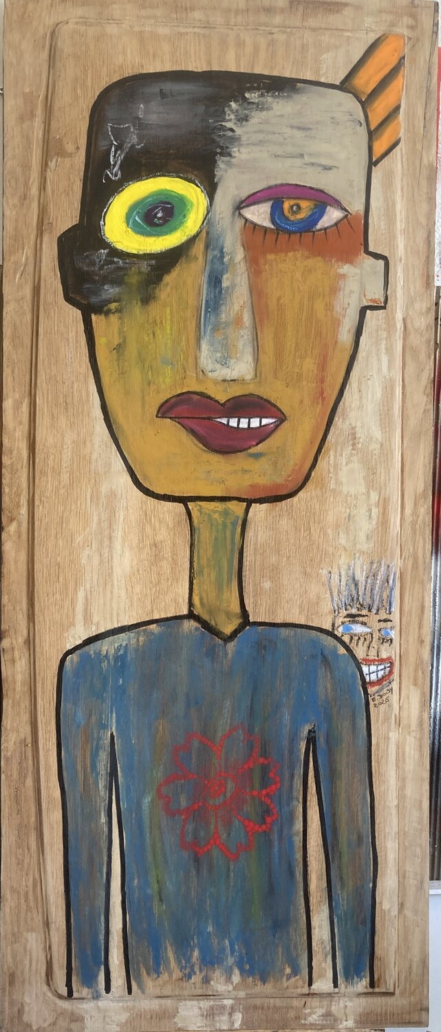 Fleur au centre Eric Doisy Original painting for sale