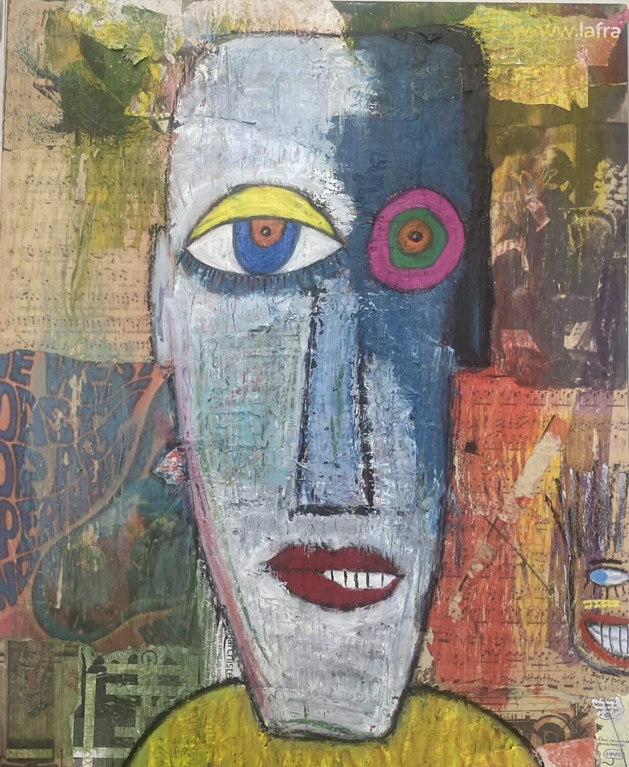 Le regard asymétrique Eric Doisy Original painting for sale