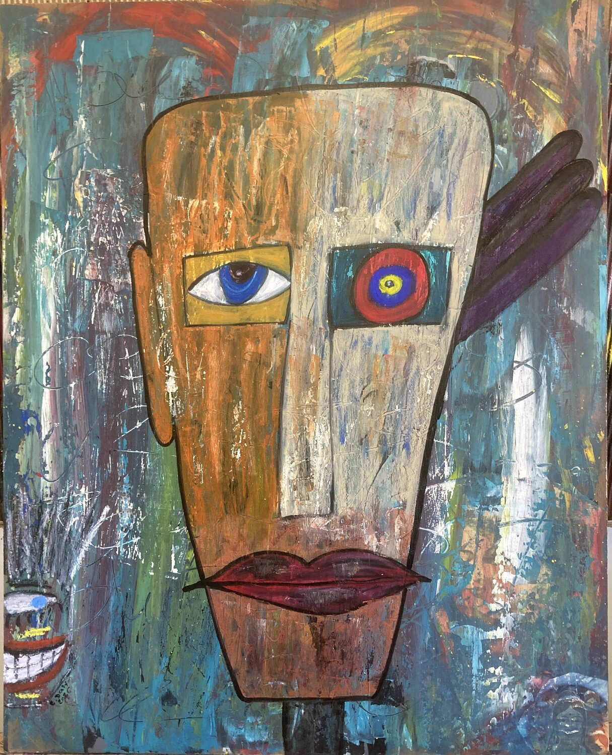 Cible intérieure Eric Doisy Original painting for sale