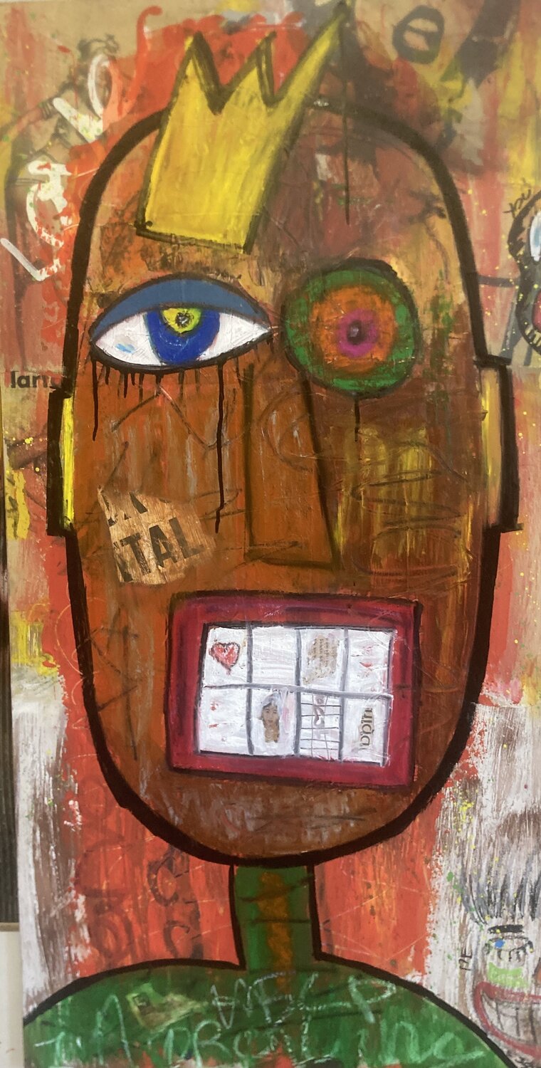 Roi touché Eric Doisy Original painting for sale