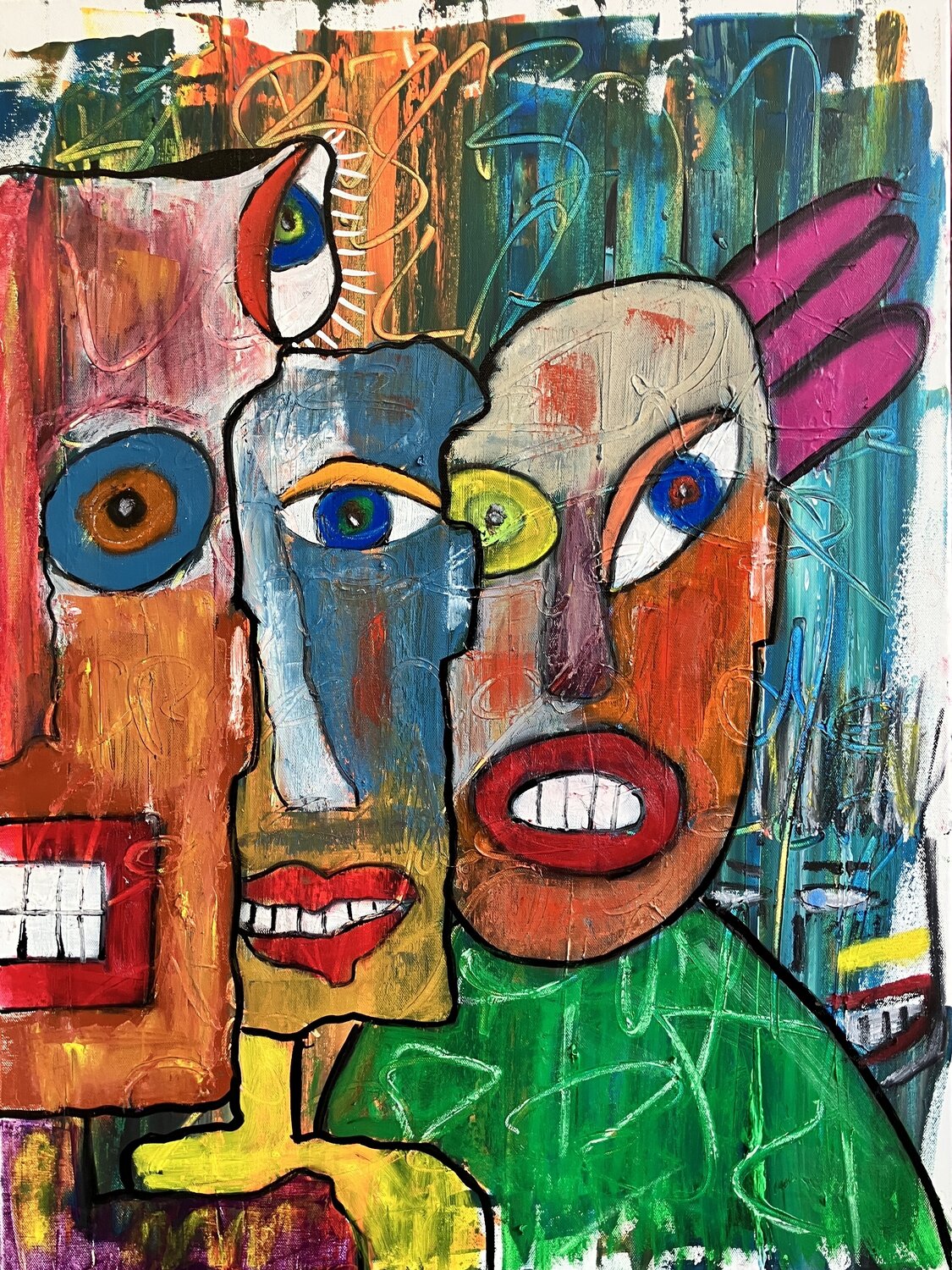 Le parlement des yeux Eric Doisy Original painting for sale