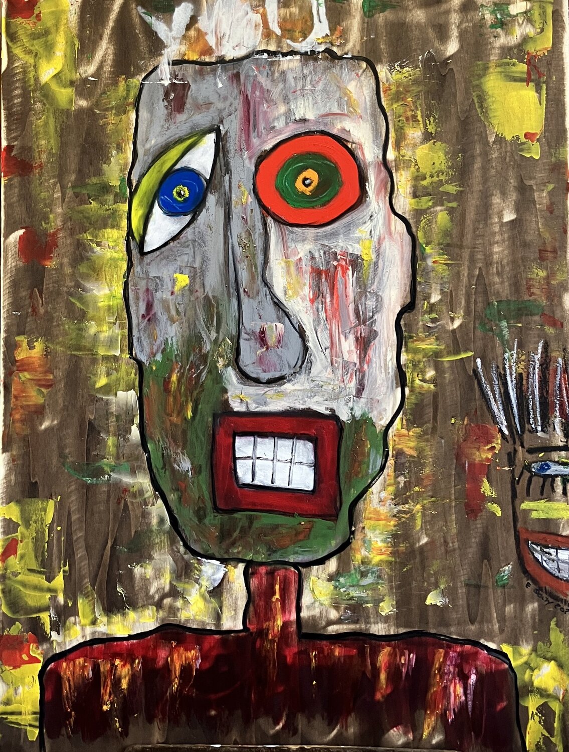 Autoportrait d'un inconnu Eric Doisy Original painting for sale