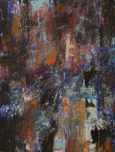 NEL FUOCO DEL BLU 01 by Silvana Di Vora, Painting for Sale on Select