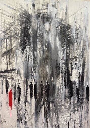 PEOPLE 12 - THROUGH THE LIGHT by Silvana Di Vora, Painting for Sale on Select