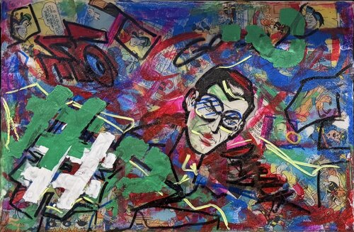 SUPEREROE FUORI REGISTRO by Silvana Di Vora, Painting for Sale on Select
