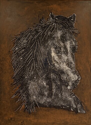 HORSE 02 Golden by Silvana Di Vora, Sculpture for Sale on Select