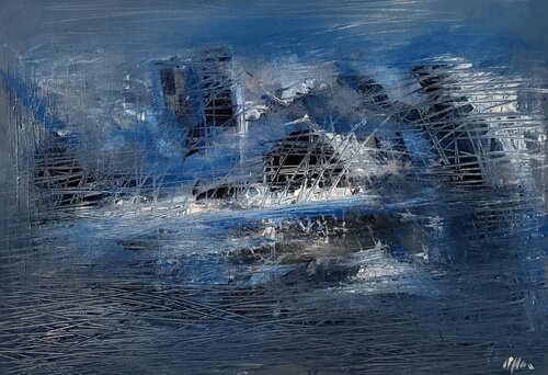 NUCLEO URBANO, CUORE D'ACCIAIO by Silvana Di Vora, Painting for Sale on Select