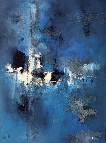 PENSIERO, OLTRE IL BLU by Silvana Di Vora, Painting for Sale on Select
