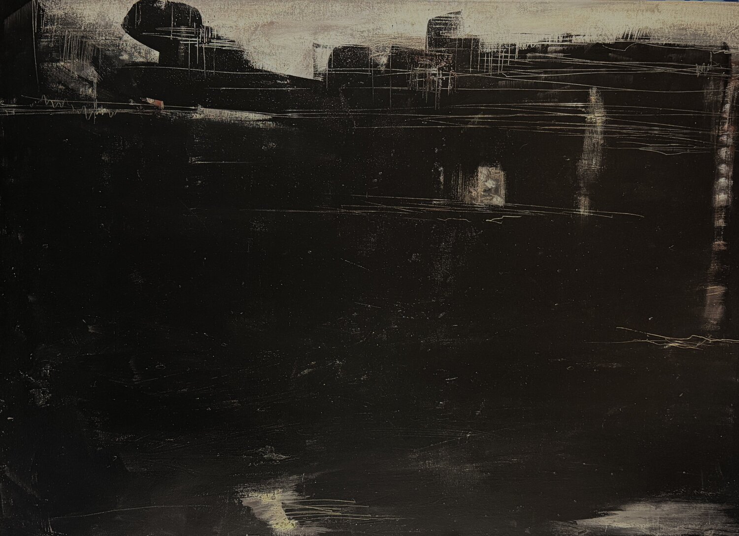 URBAN INDUSTRIAL LANDSCAPE Silvana Di Vora Original painting for sale