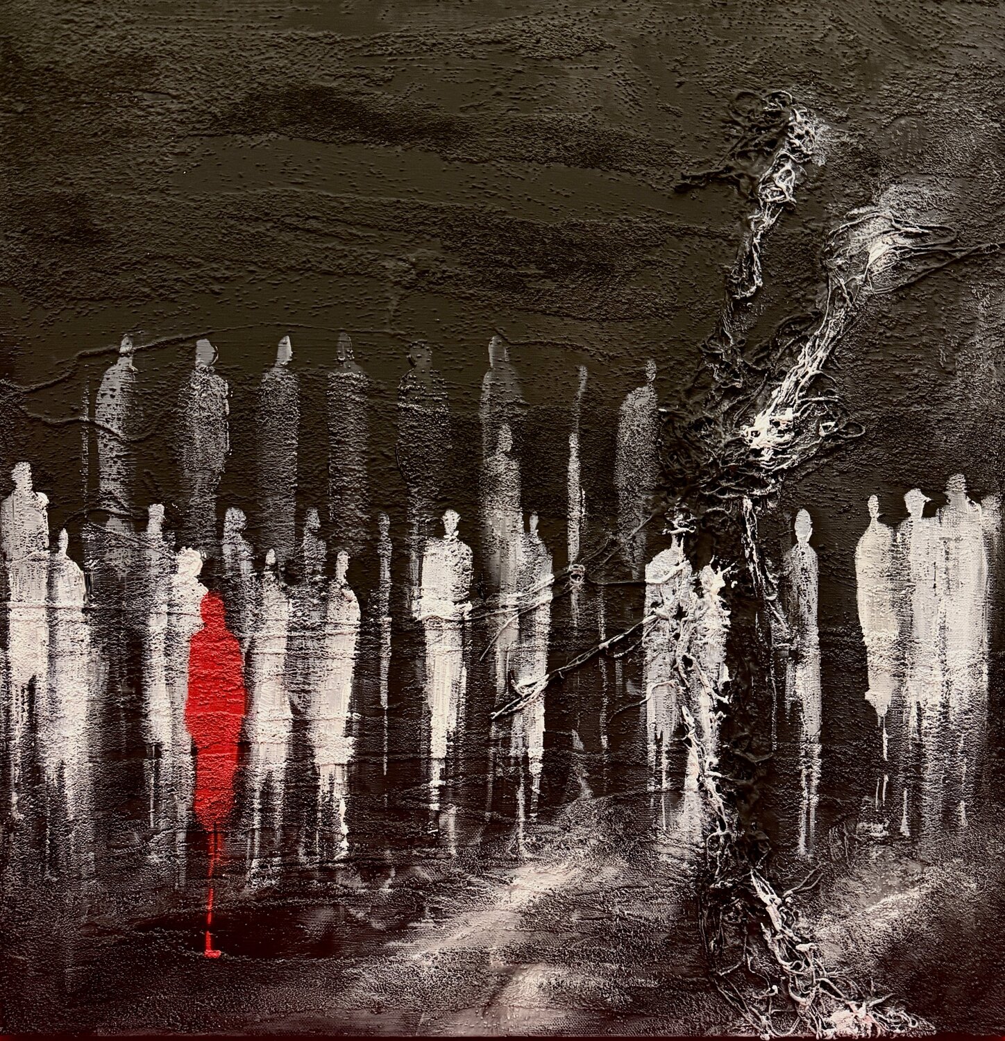 PEOPLE 11 -THROUGH THE LIGHT Silvana Di Vora Original painting for sale