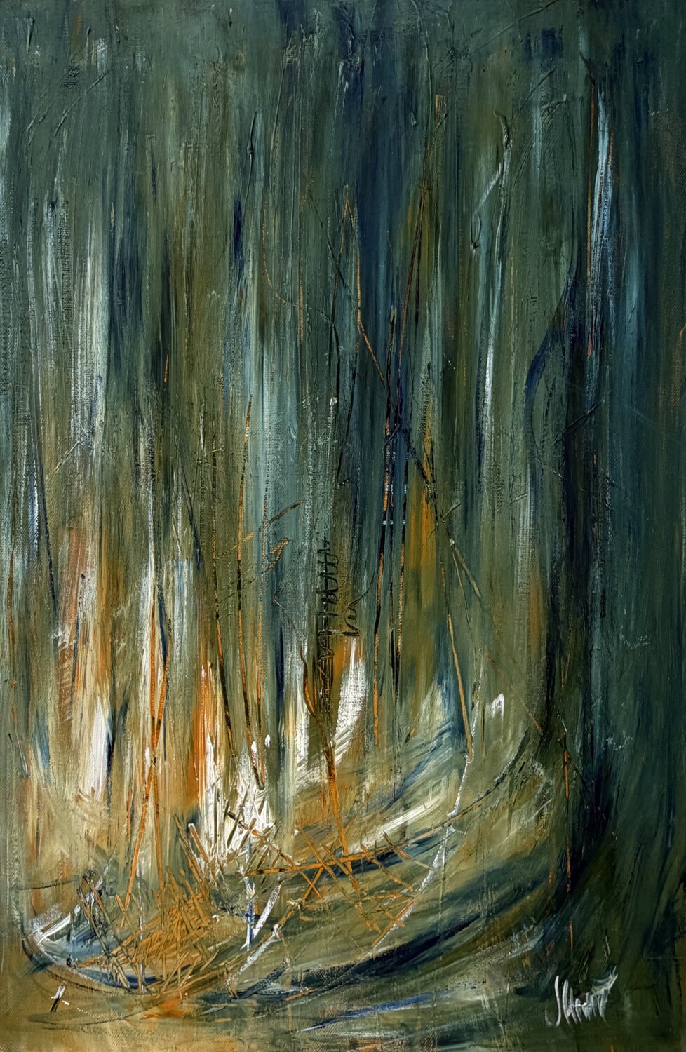 OLTRE IL FRUSCIO DEL MARE Silvana Di Vora Original painting for sale