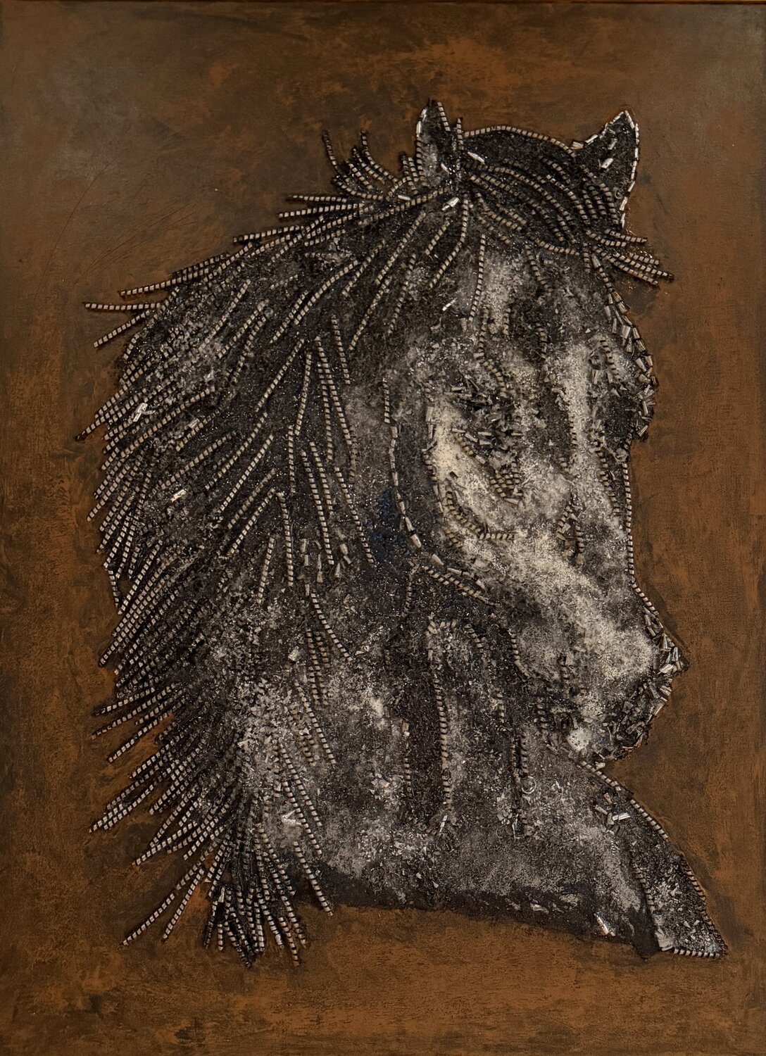HORSE 02 Golden Silvana Di Vora Sculpture for sale