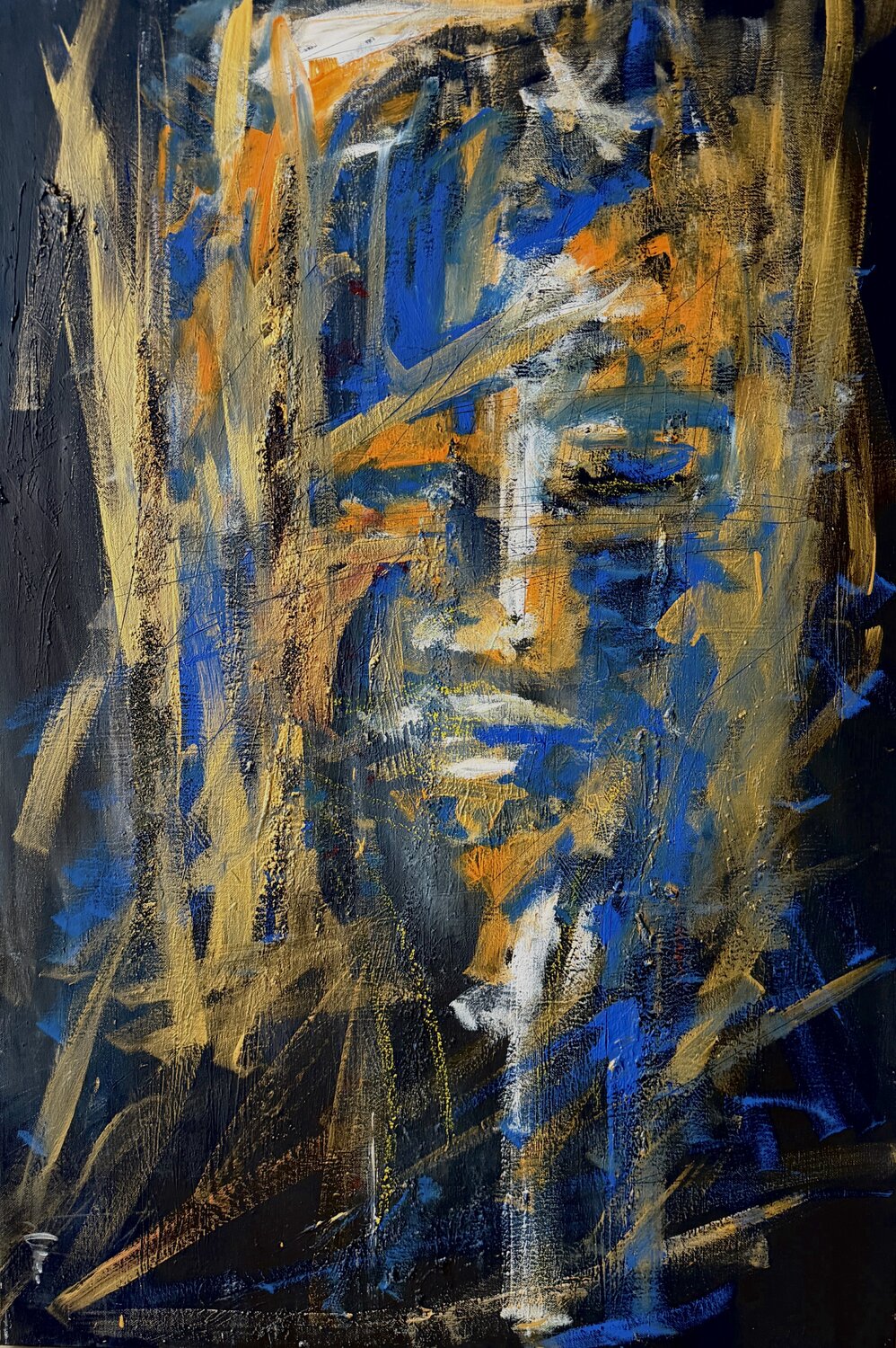 FACE - TRA ORO ED OMBRA Silvana Di Vora Original painting for sale
