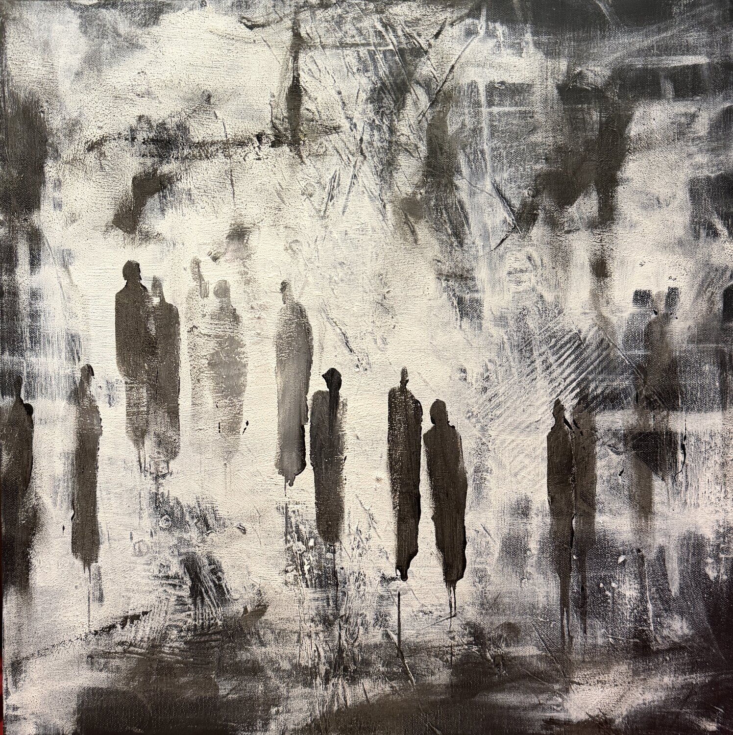 PEOPLE 14 -THROUGH THE LIGHT Silvana Di Vora Original painting for sale