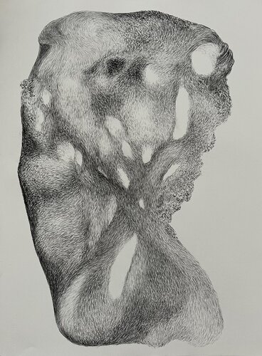 Body of Laces - Corps de Dentelle by Philippe Briade, Drawing for Sale on Select