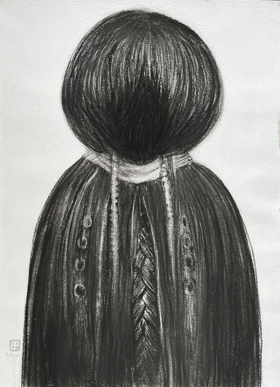Braiding memories Philippe Briade Drawing for sale