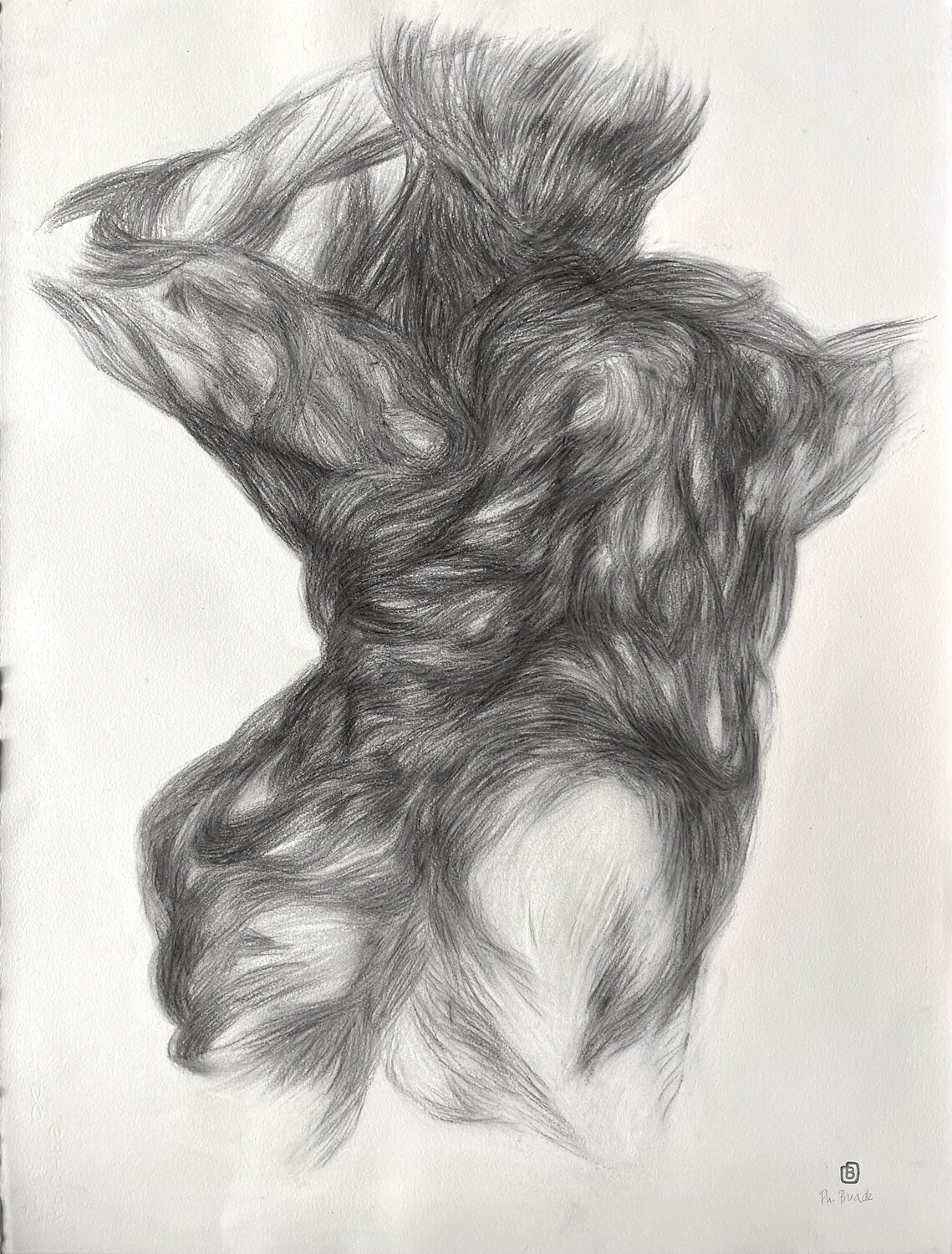 Seeking an Anchor Point Philippe Briade Drawing for sale