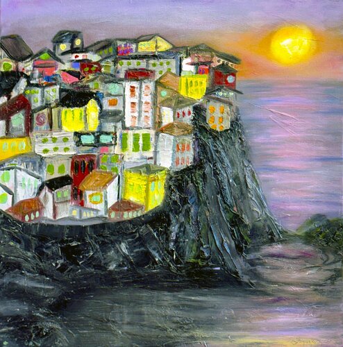 Cinque Terre by Logan Kirkpatrick, Painting for Sale on Select