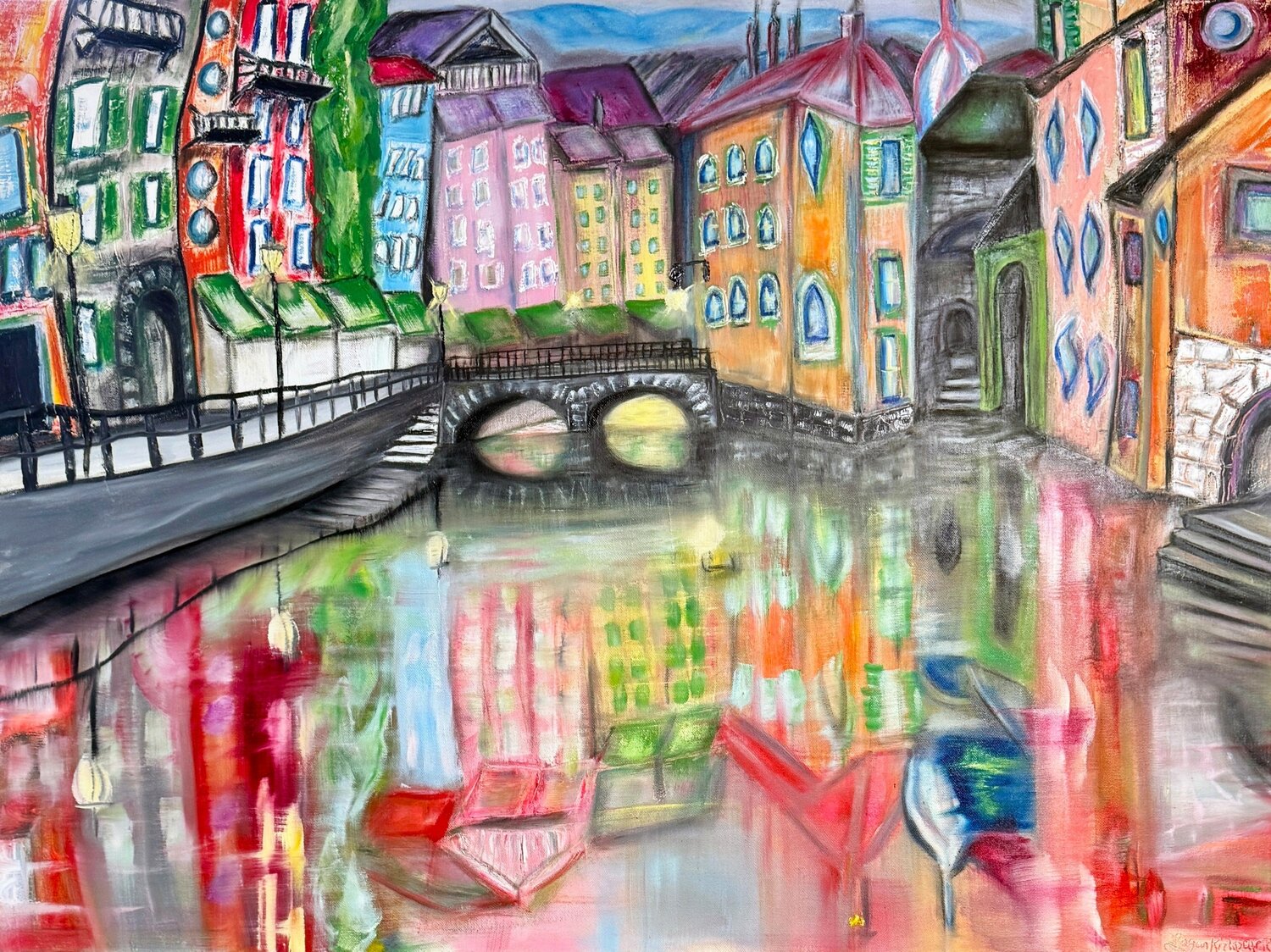 Light for the Crossing Logan Kirkpatrick Original painting for sale