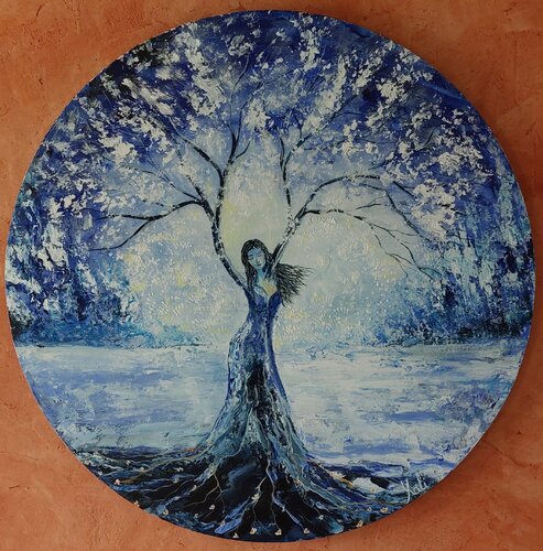 Respiration hivernale by Nathalie Jarsaillon dite Kali, Painting for Sale on Select