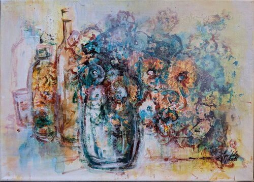 Was blüht bleibt by Edeltraud Steurer, Painting for Sale on Select