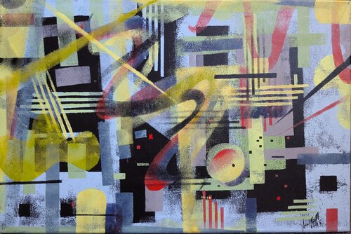 Komposition der Geometrie by Edeltraud Steurer, Painting for Sale on Select