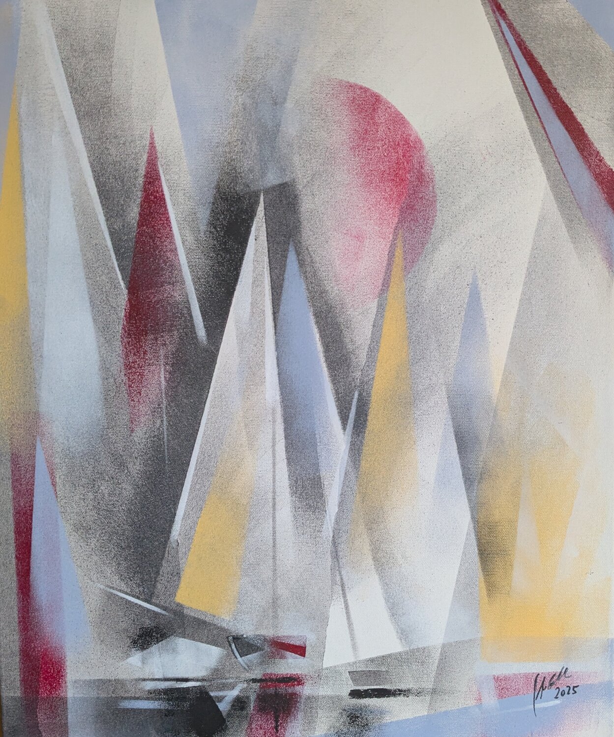 Silent Sailing Somewhere Edeltraud Steurer Original painting for sale