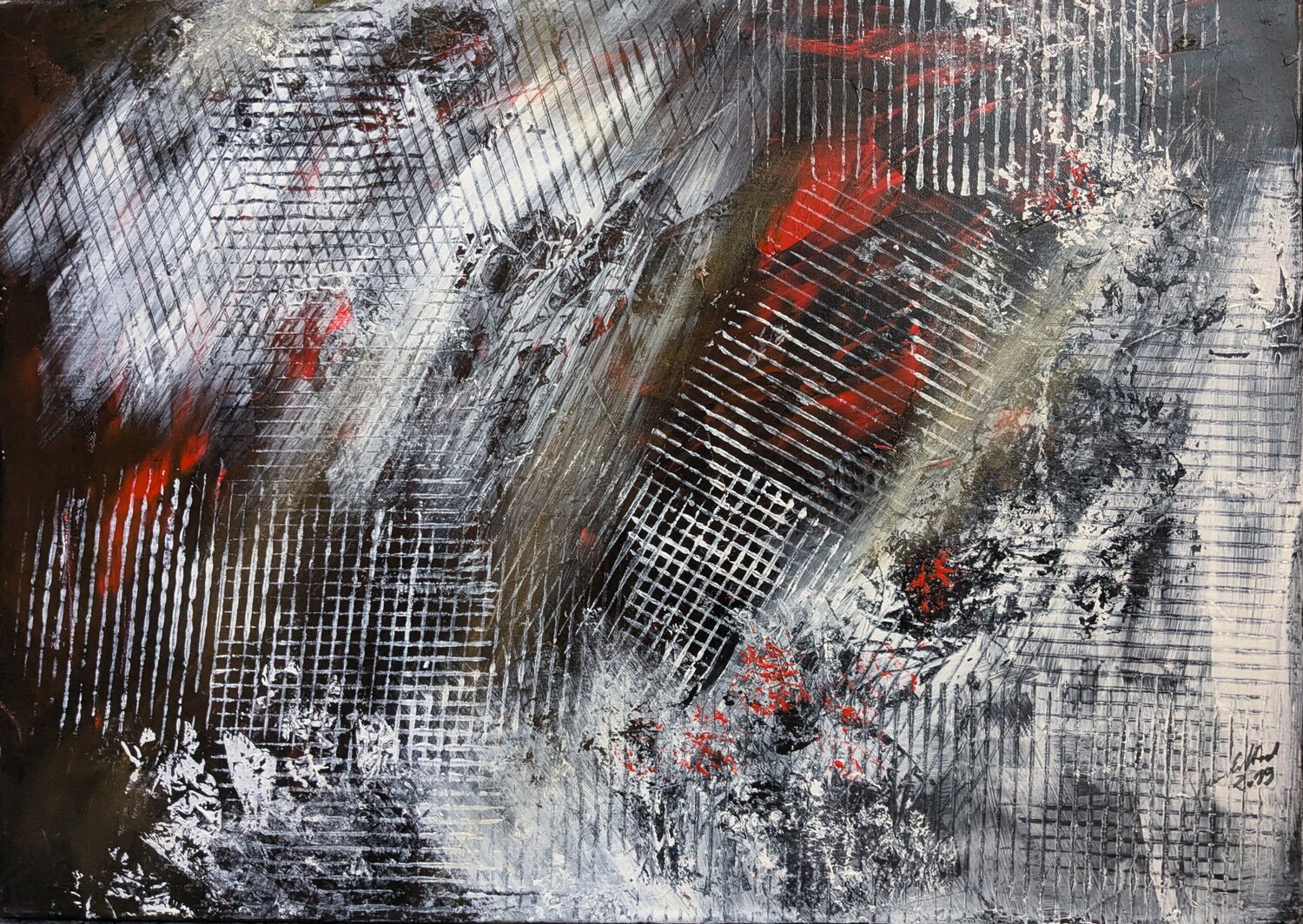 Im Netz der Kräfte Edeltraud Steurer Original painting for sale
