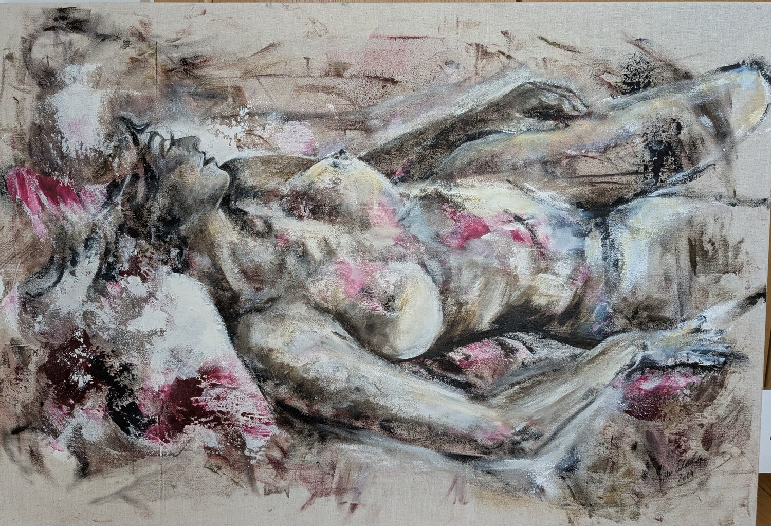 Leise berührt Edeltraud Steurer Original painting for sale