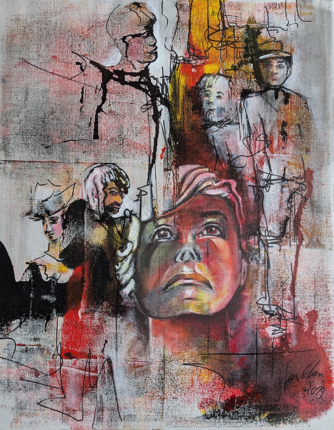 Wer bin ich! Edeltraud Steurer Original painting for sale
