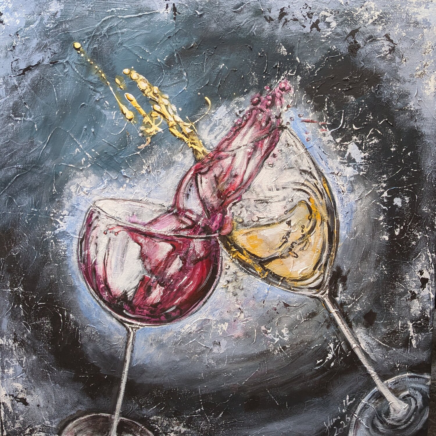 Fest der Sinne Edeltraud Steurer Original painting for sale