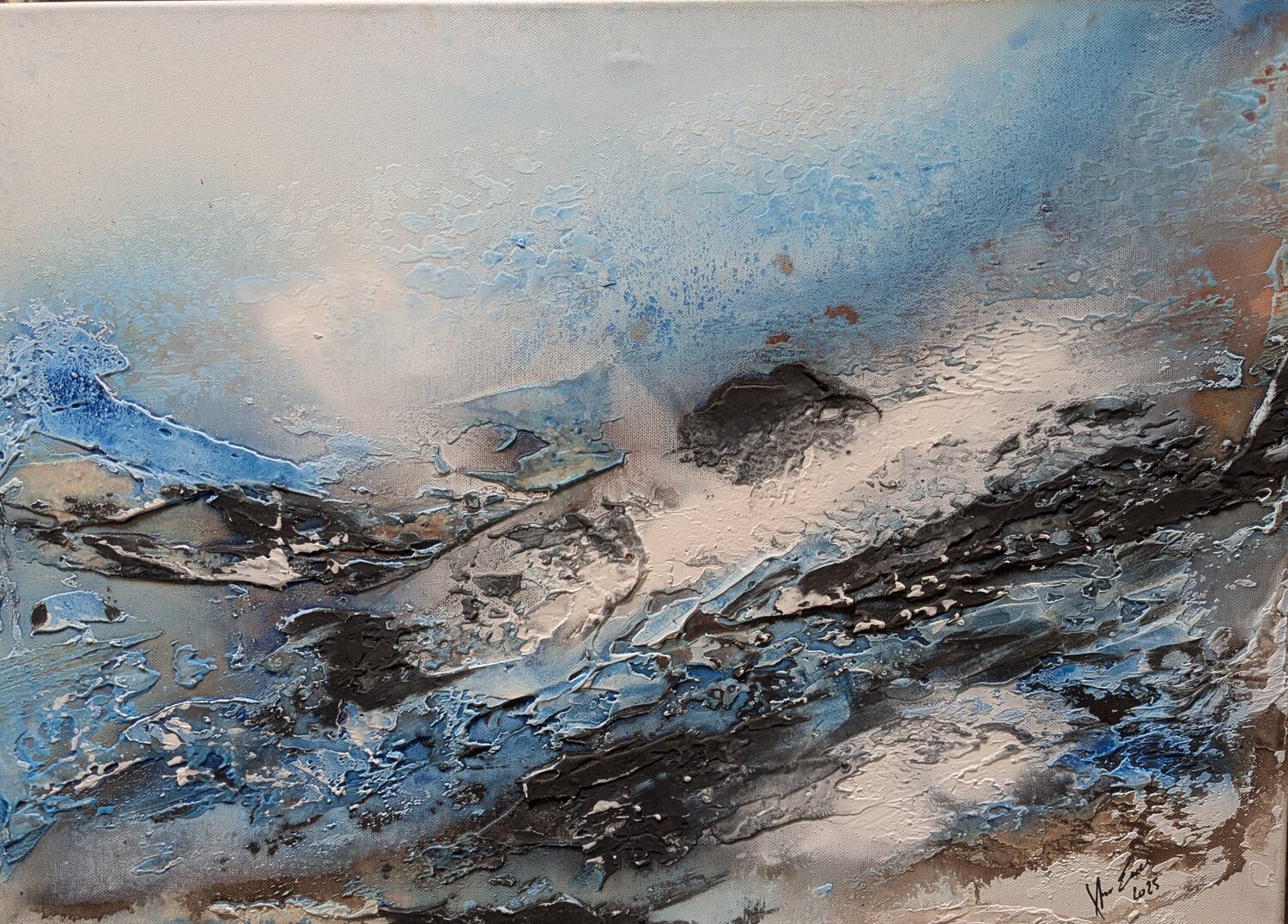 Wogen des Lebens Edeltraud Steurer Original painting for sale