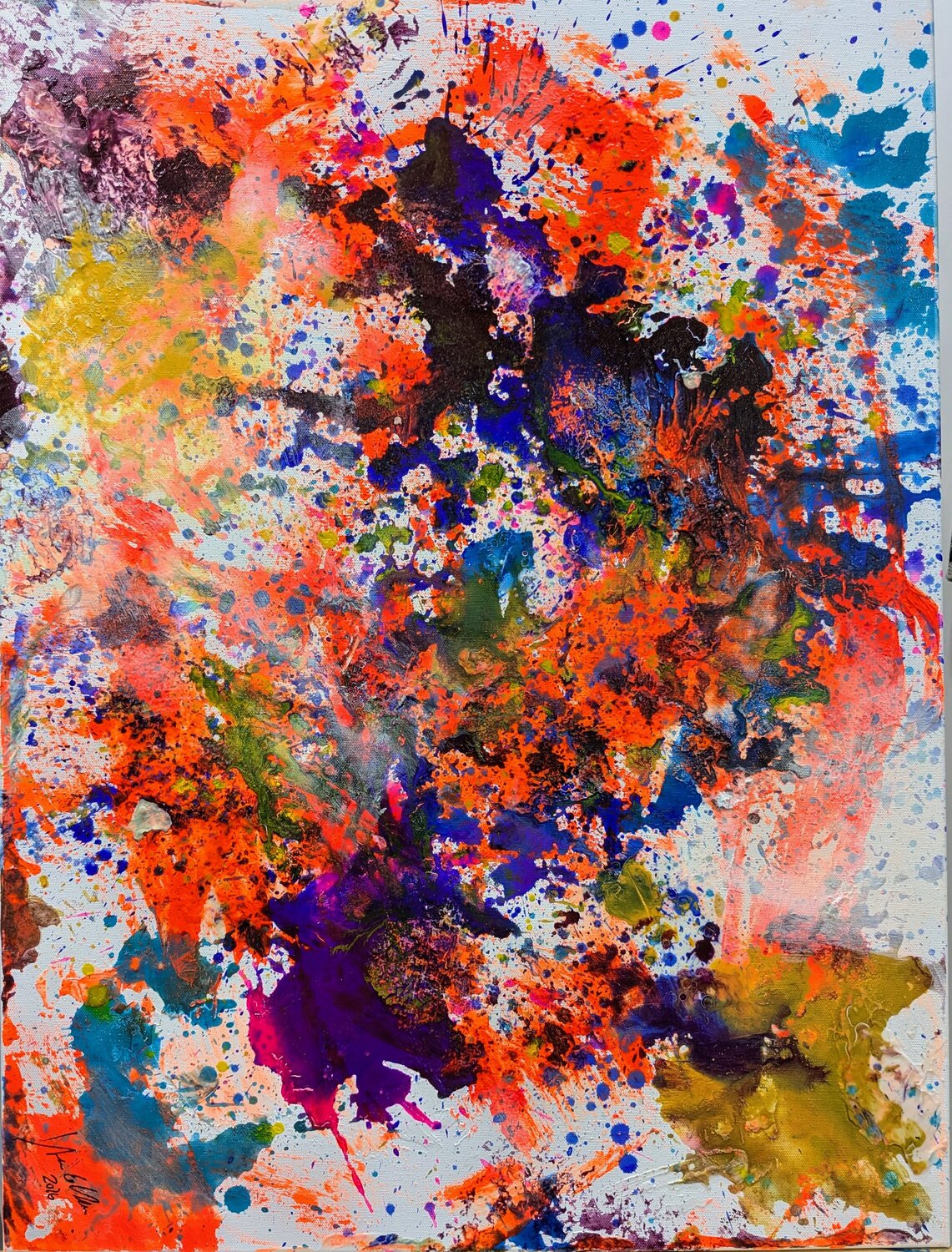 Chaos in voller Blüte Edeltraud Steurer Original painting for sale