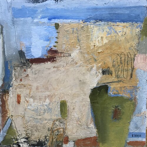 The hedge in front of the house by Elisabetta Sonda, Painting for Sale on Select