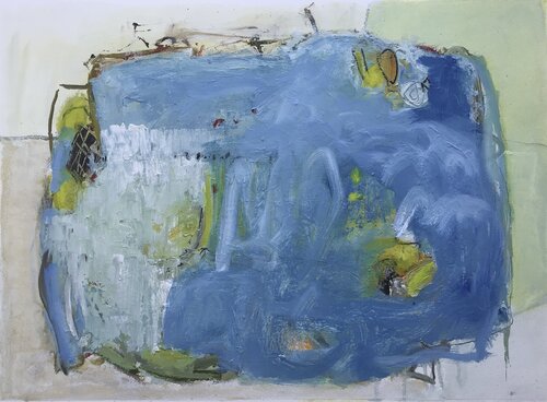 BLUE TABLE 2 by Elisabetta Sonda, Painting for Sale on Select