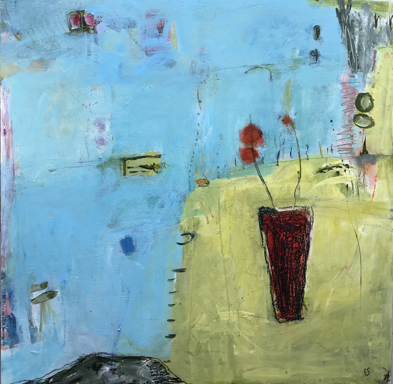 Poppies Elisabetta Sonda Original painting for sale