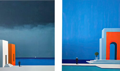 Before and After Diptych by Veronika Obushikhina Danilova, Painting for Sale on Select