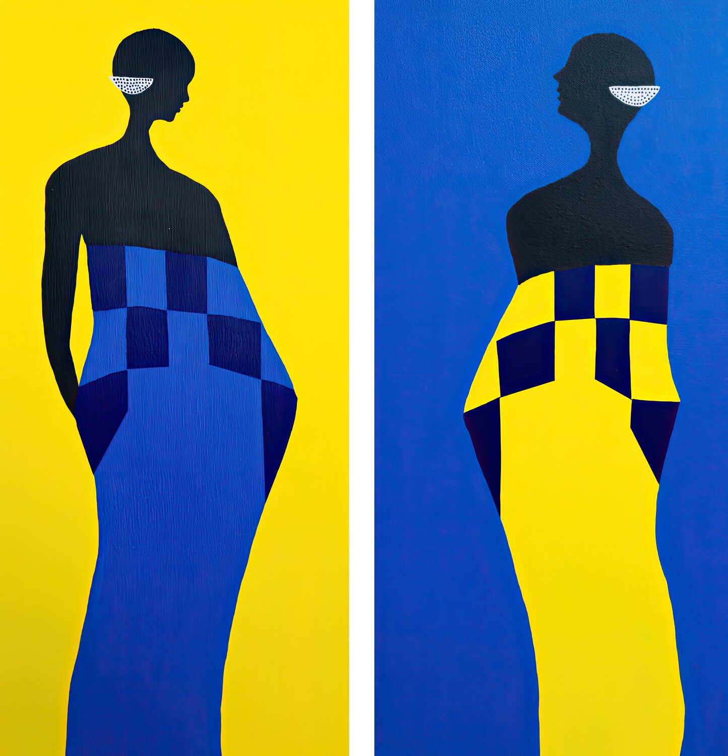 Diptych Dual State Veronika Obushikhina Danilova Original painting for sale