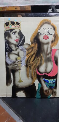 Girls by Simone Grenzi, Painting for Sale on Select