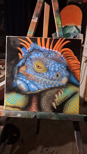 Iguana by Simone Grenzi, Painting for Sale on Select