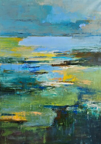 Landscape #91 by Margarita Manoli, Painting for Sale on Select