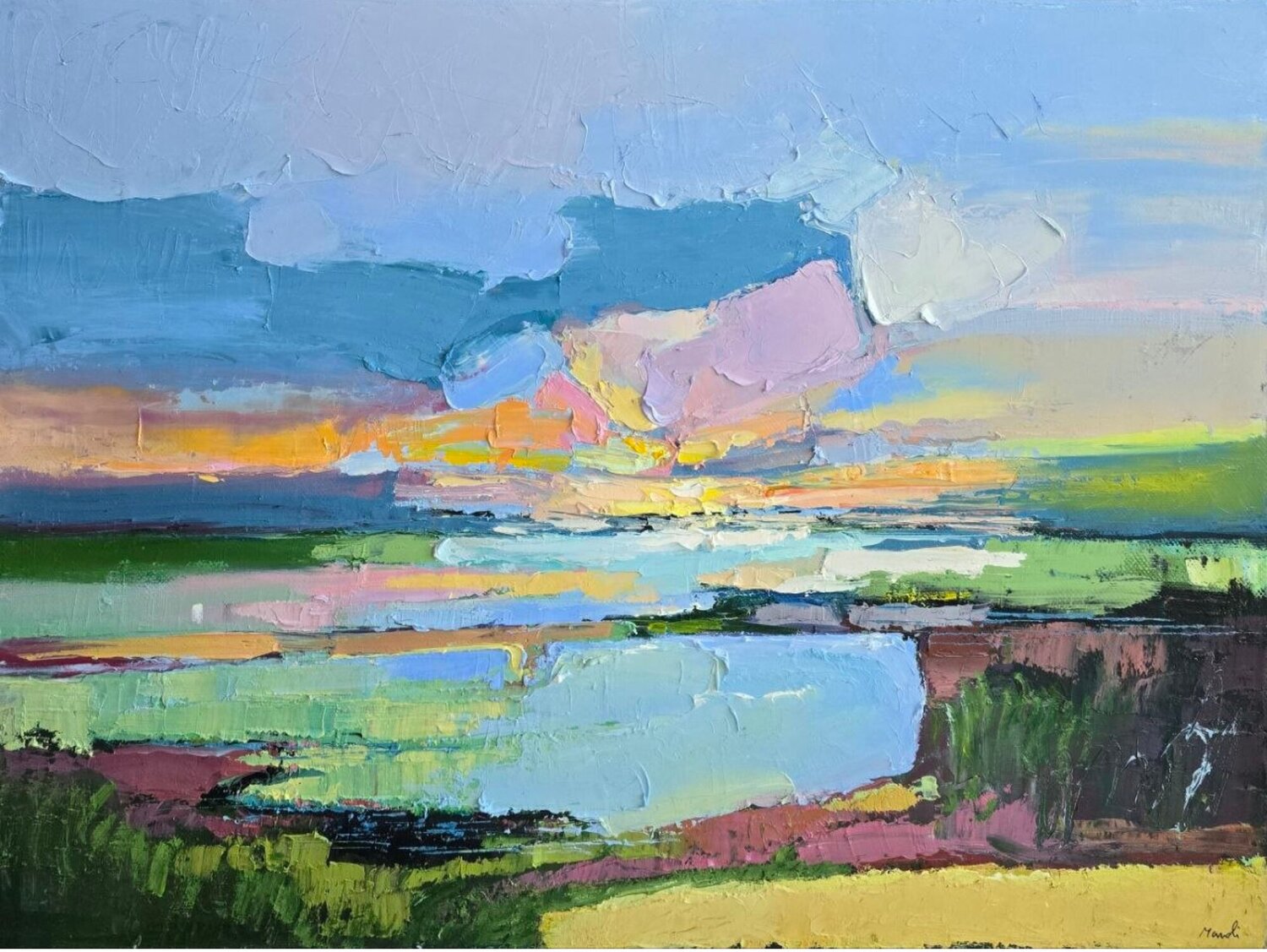 Landscape #41 Margarita Manoli Original painting for sale
