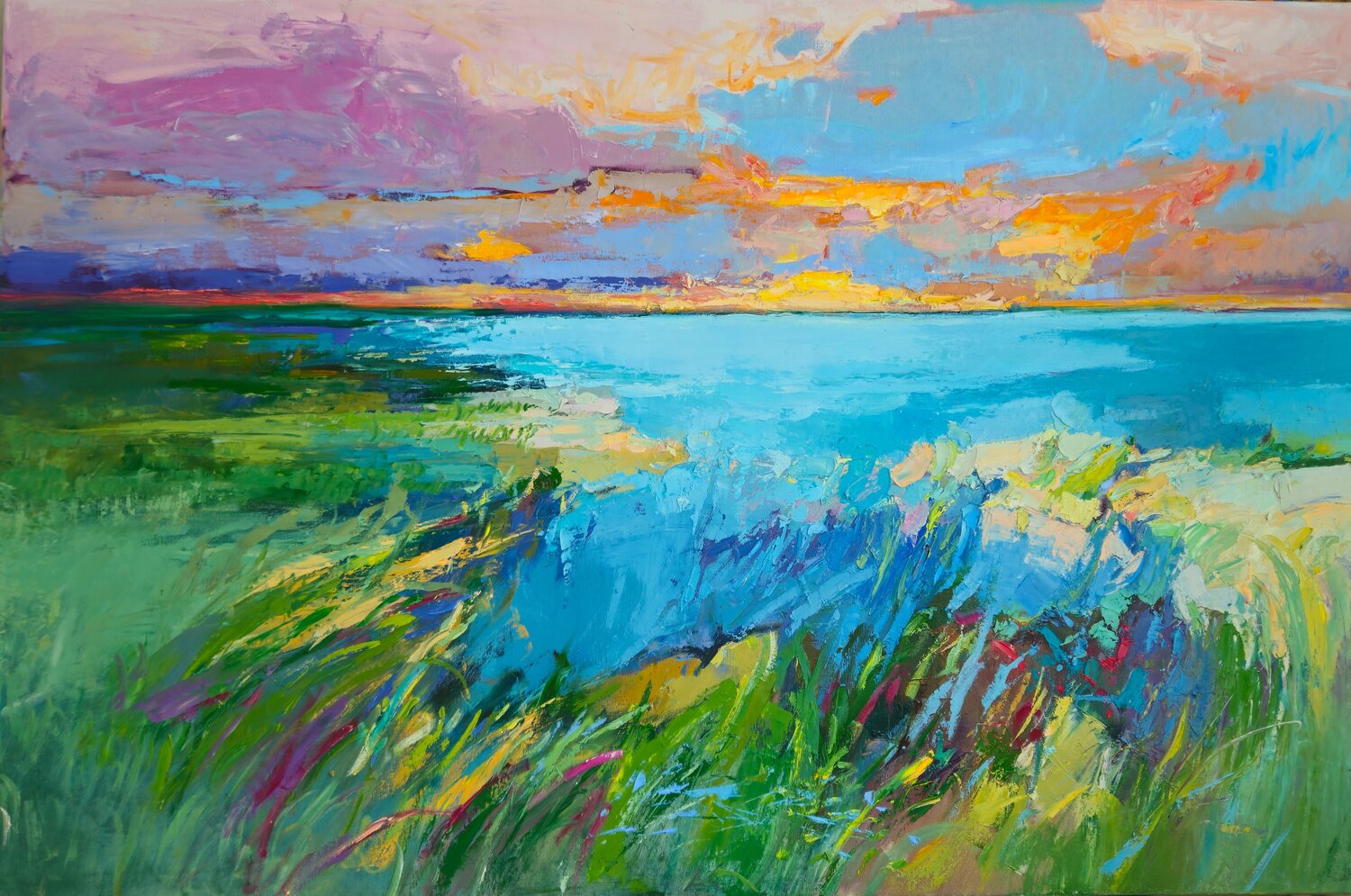 Golden Horizon Margarita Manoli Original painting for sale