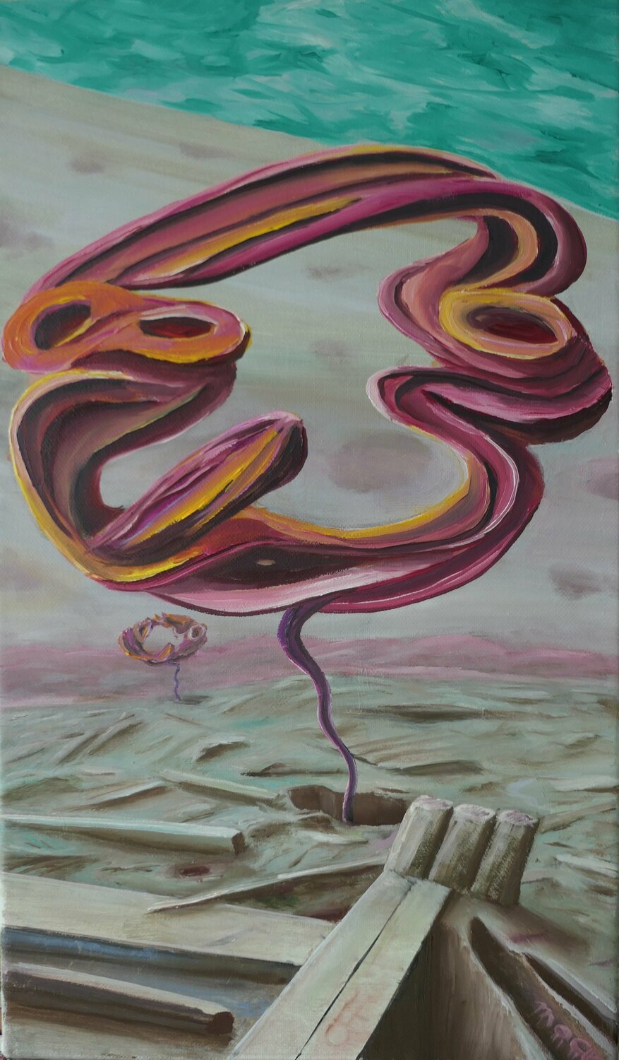 view of mars Mocx Dabbert Original painting for sale