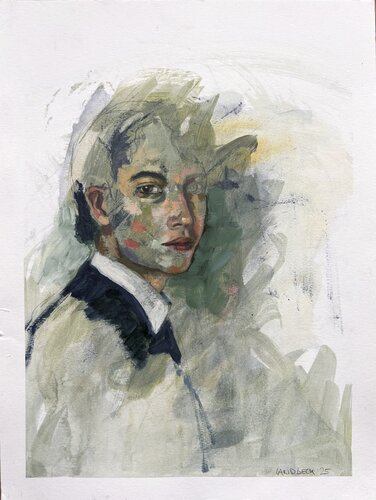 Study in Quiet Green I by Barbara Landbeck, Painting for Sale on Select